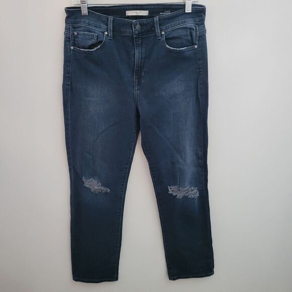 NEW 29 Fidelity Denim CHER High Rise Slim Straight LIGHTLY DISTRESSED Jeans NWOT - Picture 11 of 11